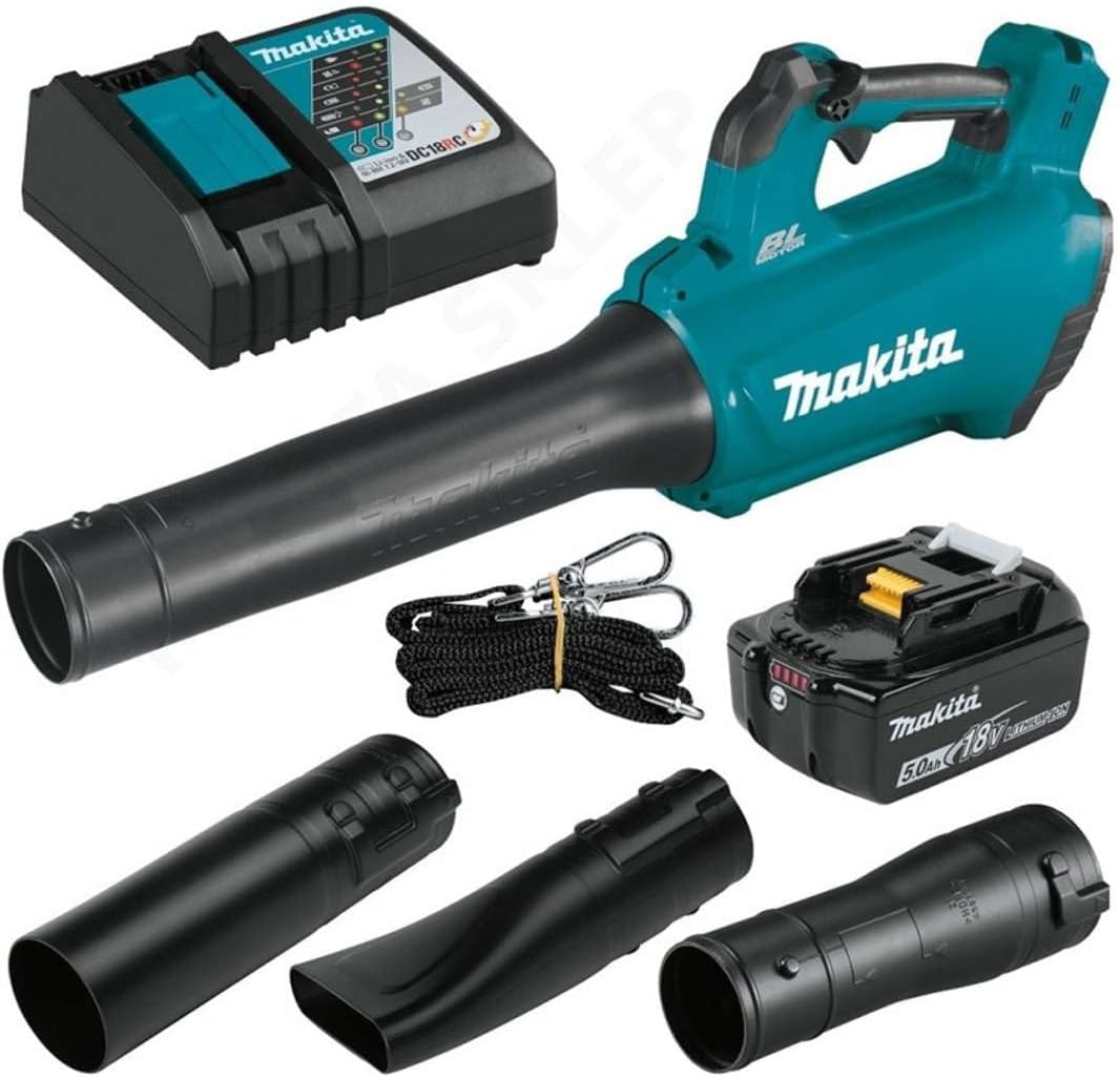 Makita DUB184RT 18V LXT Brushless Blower Set – Includes 1 x 5.0Ah Battery and Charger.
