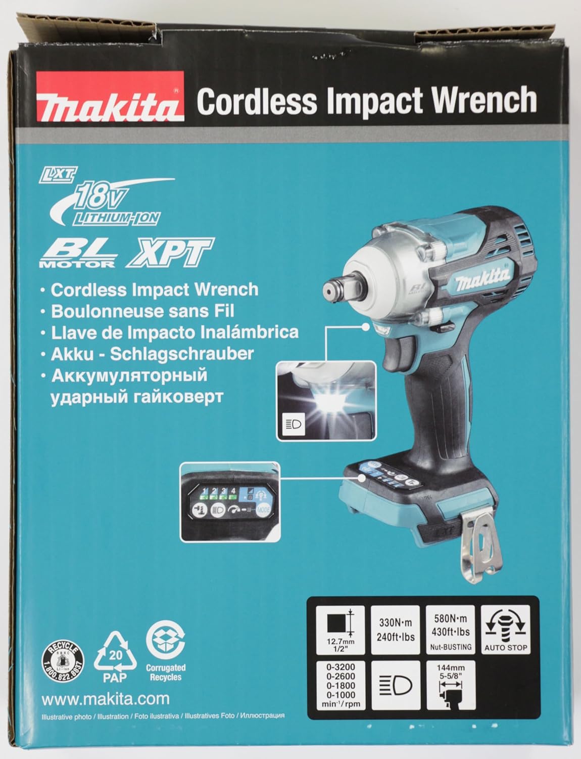 Makita DTW300Z 18V Brushless Cordless Impact Wrench – Batteries and Charger Sold Separately.
