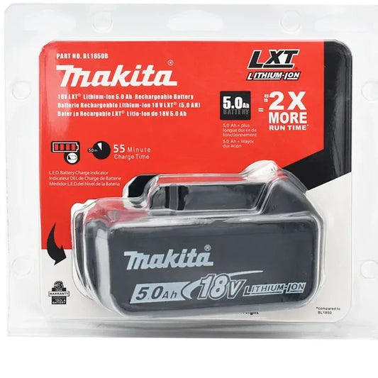 Makita 18V 5.0Ah Lithium-Ion Battery 2-Pack – High-Capacity Power for LXT Tools (Compatible with BL1860B, BL1860, BL1850 Models).